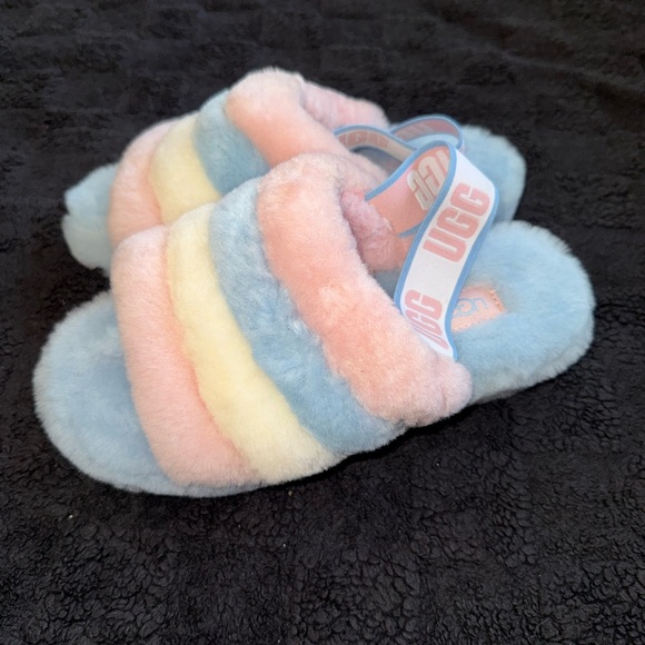 NWOT UGG women fluff yeah slides size 6 in cotton candy color - Picture 7 of 8
